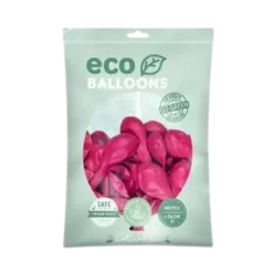 Lot de 100 Ballons Pastel Biodégradable Rose Foncé