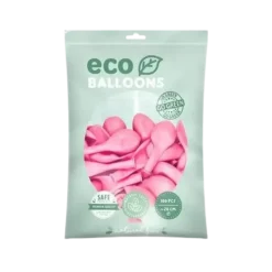 Lot de 100 Ballons Pastel Biodégradable Rose Clair