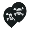 Lot de 8 ballons tête de mort Pirate