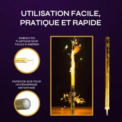 Lot de 1152 Fontaines Scintillantes XXL - 100 secondes