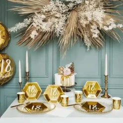 Lot de 6 gobelets or "18 ans"