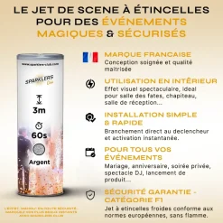 Lot de 50 Jets de scène 3 Mètres / 60 Sec argent