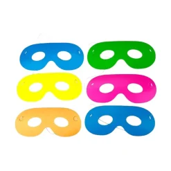 Lot de 6 Loups Fluo Colorés – Masques de Carnaval et Soirée Néon