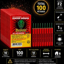Lot de 10 paquets de Pétard super DÉMON® (10 unités/paquet)