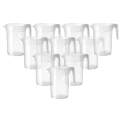 Lot de 10 Pichets 1L en Plastique Réutilisable