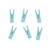 Lot de 20 épingles en bois bleu ciel
