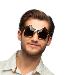 Lunettes de fête étoile dorées – Lot de 2