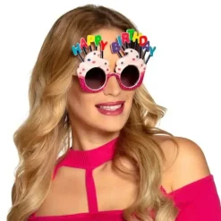 Lunettes forme Cupcakes "HAPPY BIRTHDAY"
