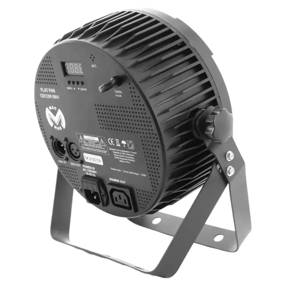 MACHINE À LED - FLAT PAR 12X12W 6IN1 - MAC MAH