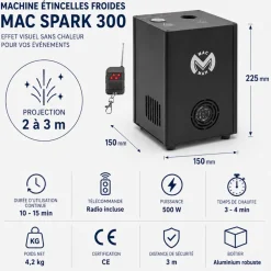 Machine étincelles froides - Mac Spark 300