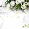 Marque place avec motifs Coeur en Or (Lot de 10)