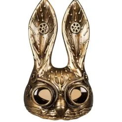 Masque de Lapin Steampunk cuivré