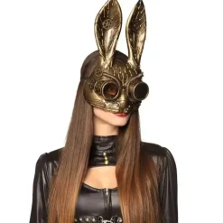 Masque de Lapin Steampunk cuivré