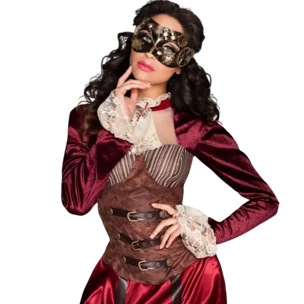 Masque Steampunk Loup Vintage – Accessoire Déguisement Rétro Futuriste