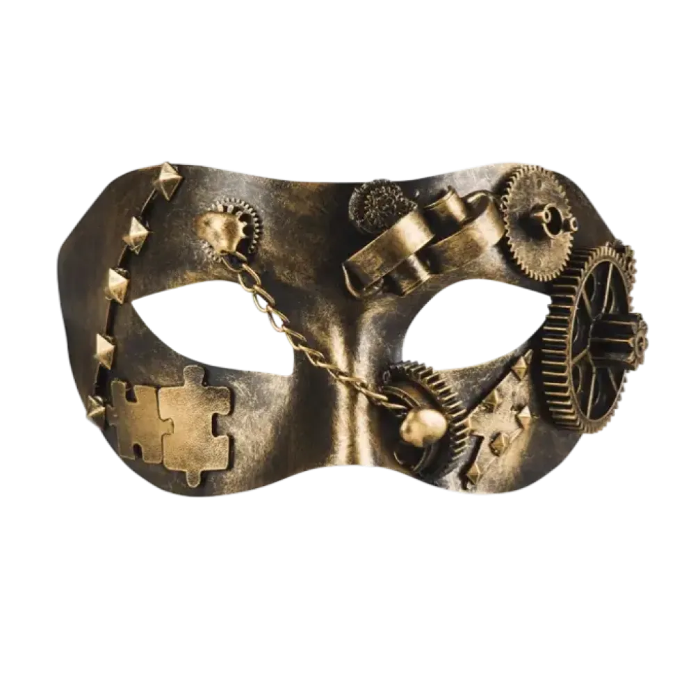 Masque Steampunk Loup Vintage – Accessoire Déguisement Rétro Futuriste