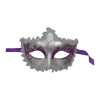 Masque Vénitien Violet Avec Contour Argent