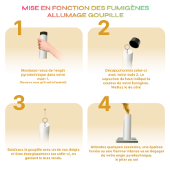 Pack de 2 Fumigènes à Goupille Rose & Orange – 1 min