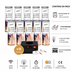 Pack Pro complet (8 stations +10 jets de scène 2M 25/30sec )