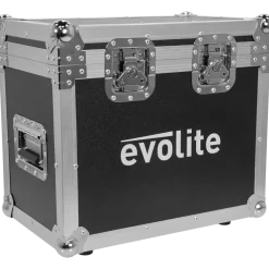 Pack 2 projecteurs spot 100 W en flight case – Evo Spot 100 CR Set Evolite – LED multicolore & contrôle DMX