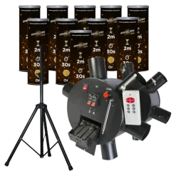 Pack Pyrotechnique Double Wheels (10 jets + Pied + Machine)
