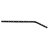 Paille flexible noire avec rayures - 21cm /ø6mm (100 pcs)