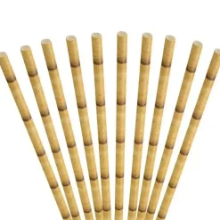 Paille papier design bambou naturel 20cm /ø6mm (250 pcs)