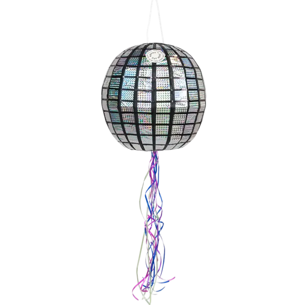 Piñata à Tirer Boule Disco – Piñata Anniversaire Disco Ø 30 cm