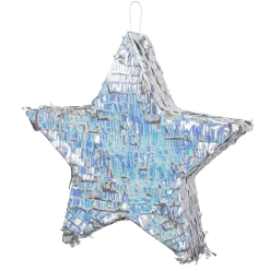 Piñata Étoile Argent 44 cm – Piñata à Frapper Animation Anniversaire et Fête