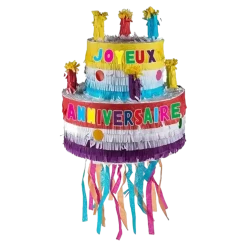 Pinata Gateau d'Anniversaire - 28x28x28cm