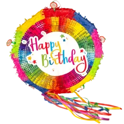 Pinata à Tirer Happy Birthday – Animation Anniversaire et Jeu Festif