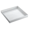 Plateau en plastique blanc carré 30x30cm