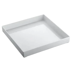 Plateau en plastique blanc carré 30x30cm