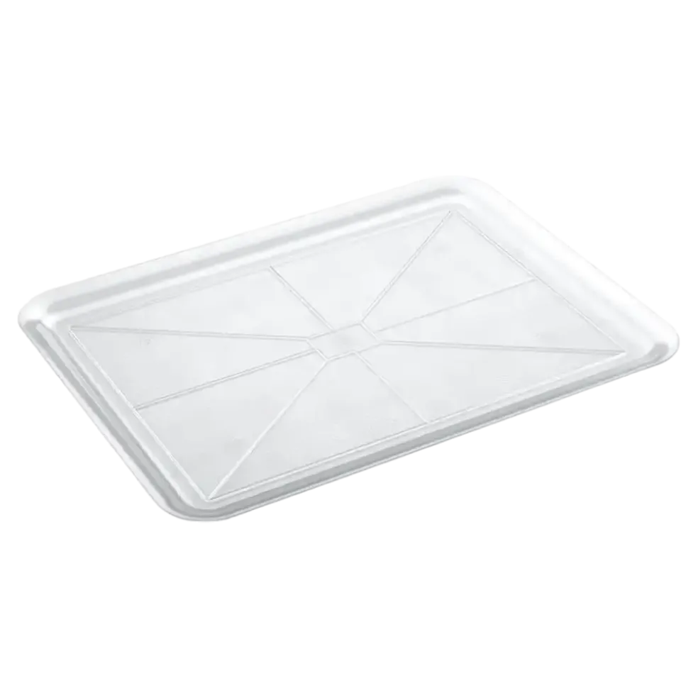 Plateau en plastique transparent rectangulaire 50x37cm