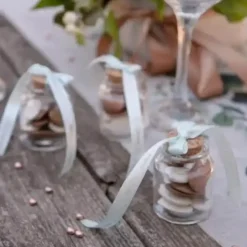 Pot en verre cadeaux invités - 5 x 6 cm