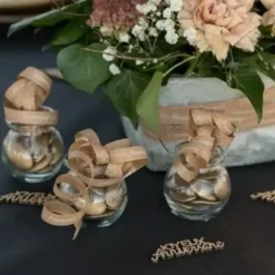 Pot rond en verre cadeaux invités - 5,5x6cm