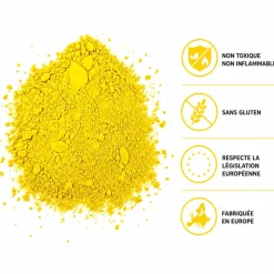 Poudre Holi JAUNE - Sachet 75 grammes