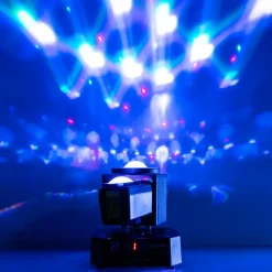 Projecteur multifonction 50 W – UFO Wing BoomTone DJ – LED + LASER + stroboscope + faisceaux, pilotable en DMX