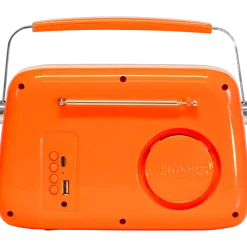 Radio Vintage Autonome avec Bluetooth USB & FM 30W Orange