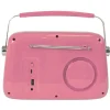 Radio Vintage Autonome avec Bluetooth USB & FM 30W Rose