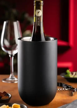 Refroidisseur à vin isotherme en inox noir mat - 1 bouteille 20 x 12 cm