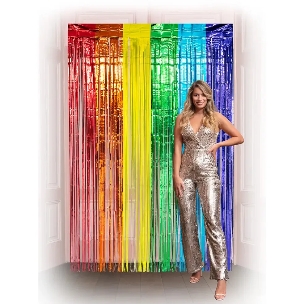 Rideau aluminium Métallique arc-en-ciel 200x100cm