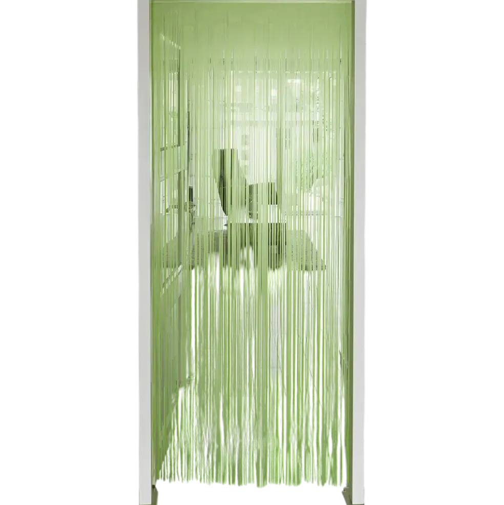Rideau à Franges Aluminium Vert Fluo UV – Décoration Porte Soirée Néon 200 × 100 cm
