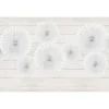 Rosaces décoratives, blanc, 20-30cm (3 pièces)