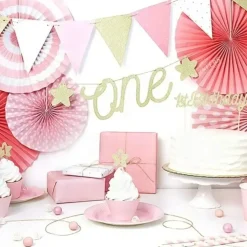 Rosaces décoratives couleur rose pâle (3 pièces)