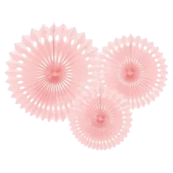 Rosaces décoratives, rose clair, 20-30 cm (Lot de 3)