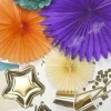 Rosaces décoratives, violet, 20-40cm (3 pièces)
