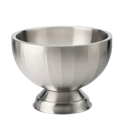 Seau à vin isotherme & Bol à punch en inox satiné - 37 cm