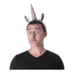 Serre Tête Licorne en Paillette Argent