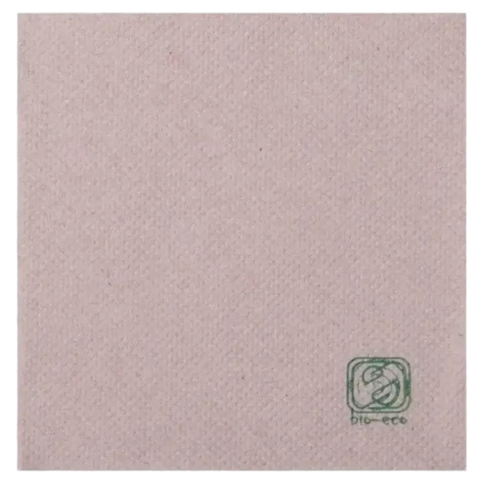 Serviette Cocktail Micro Point 20x20cm Naturel (Lot de 100)