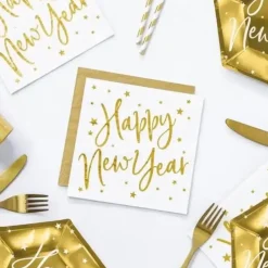 Serviette en papier Happy New Year (Lot de 20)